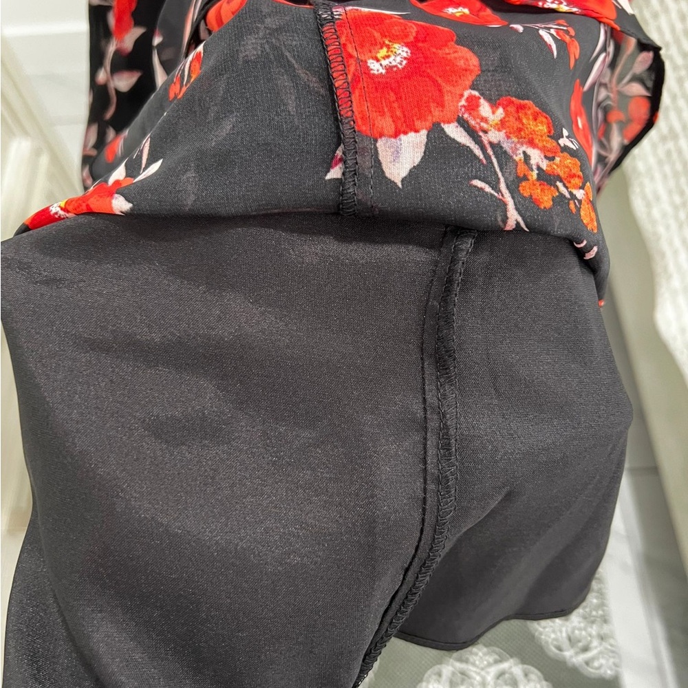 Lulu's Ruffled Red and Black Mini Dress - Picture 10 of 12